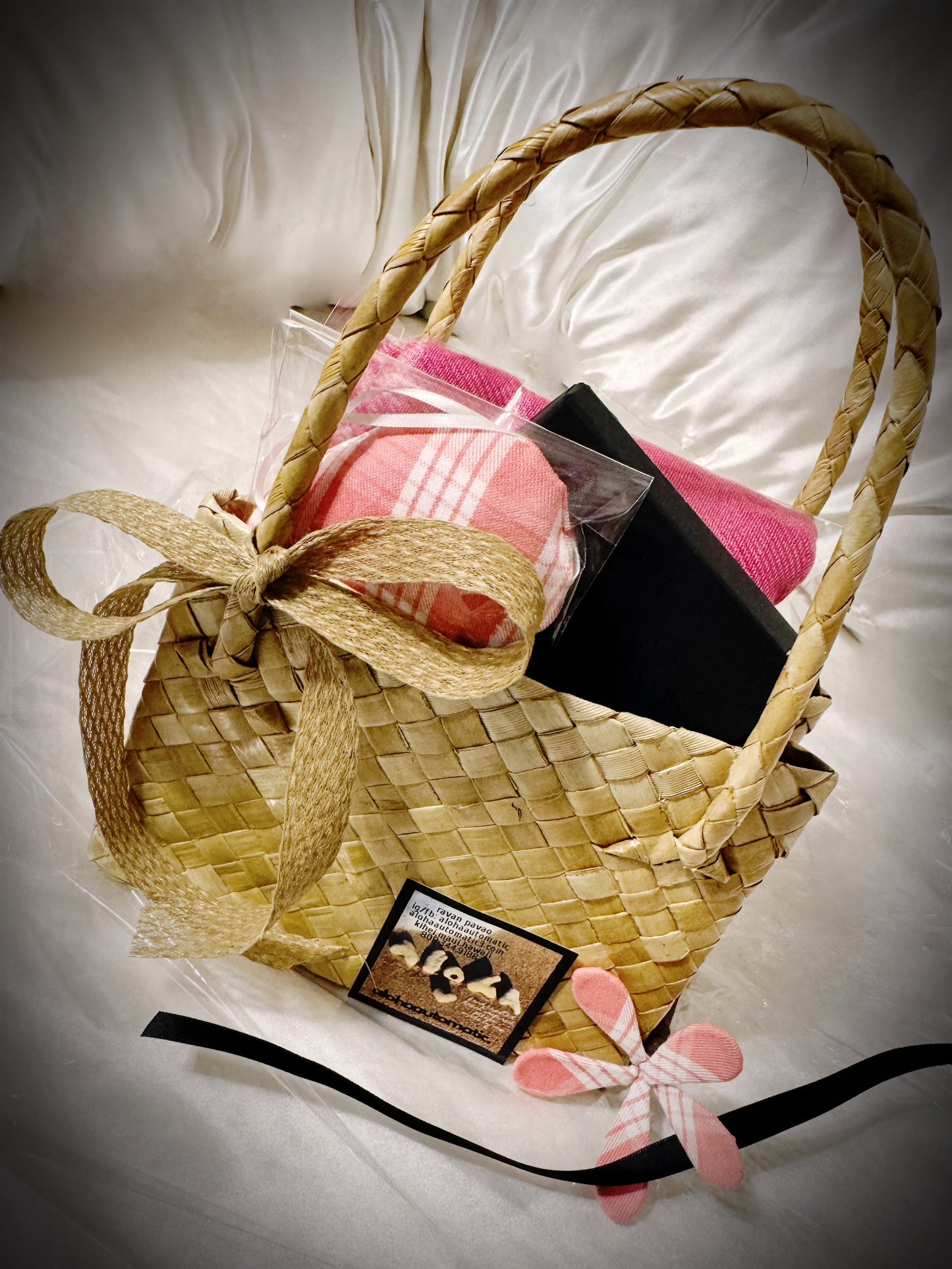 Black Palaka sterling silver Tahitian pearl gift set