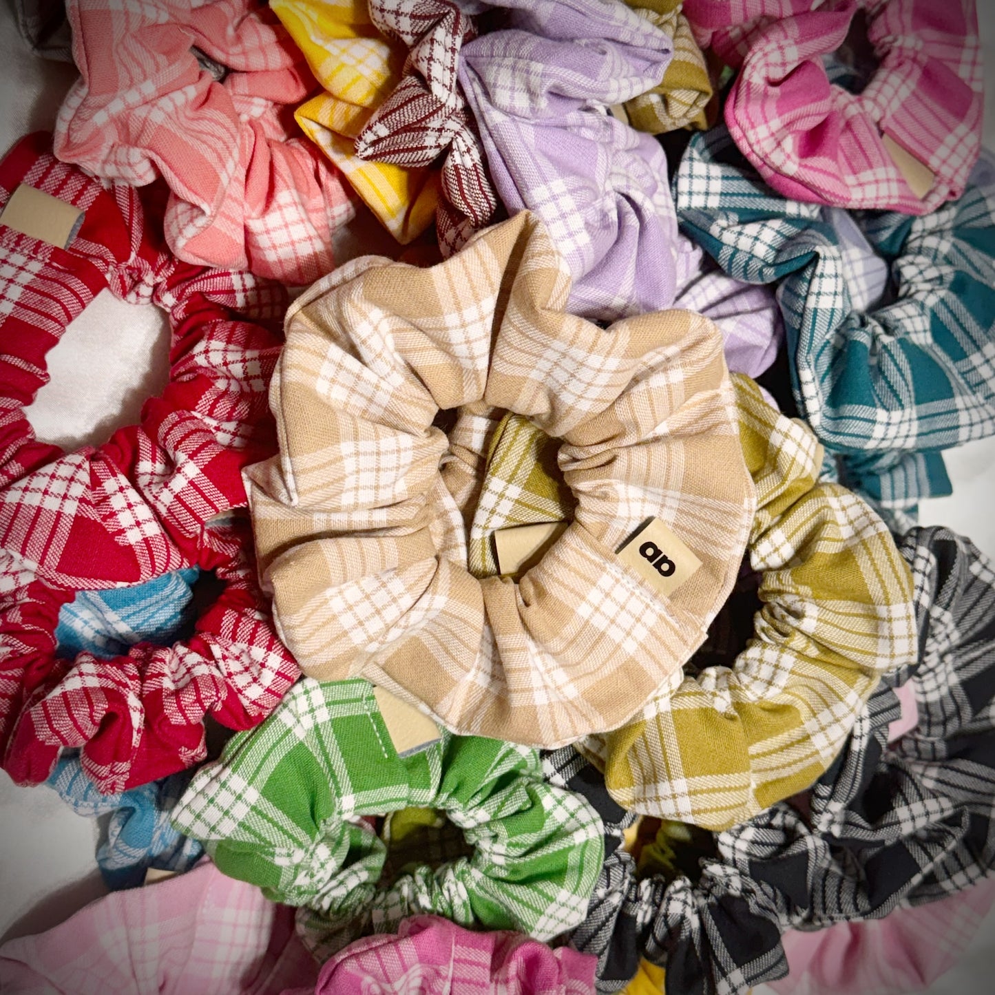 Brown Palaka scrunchie