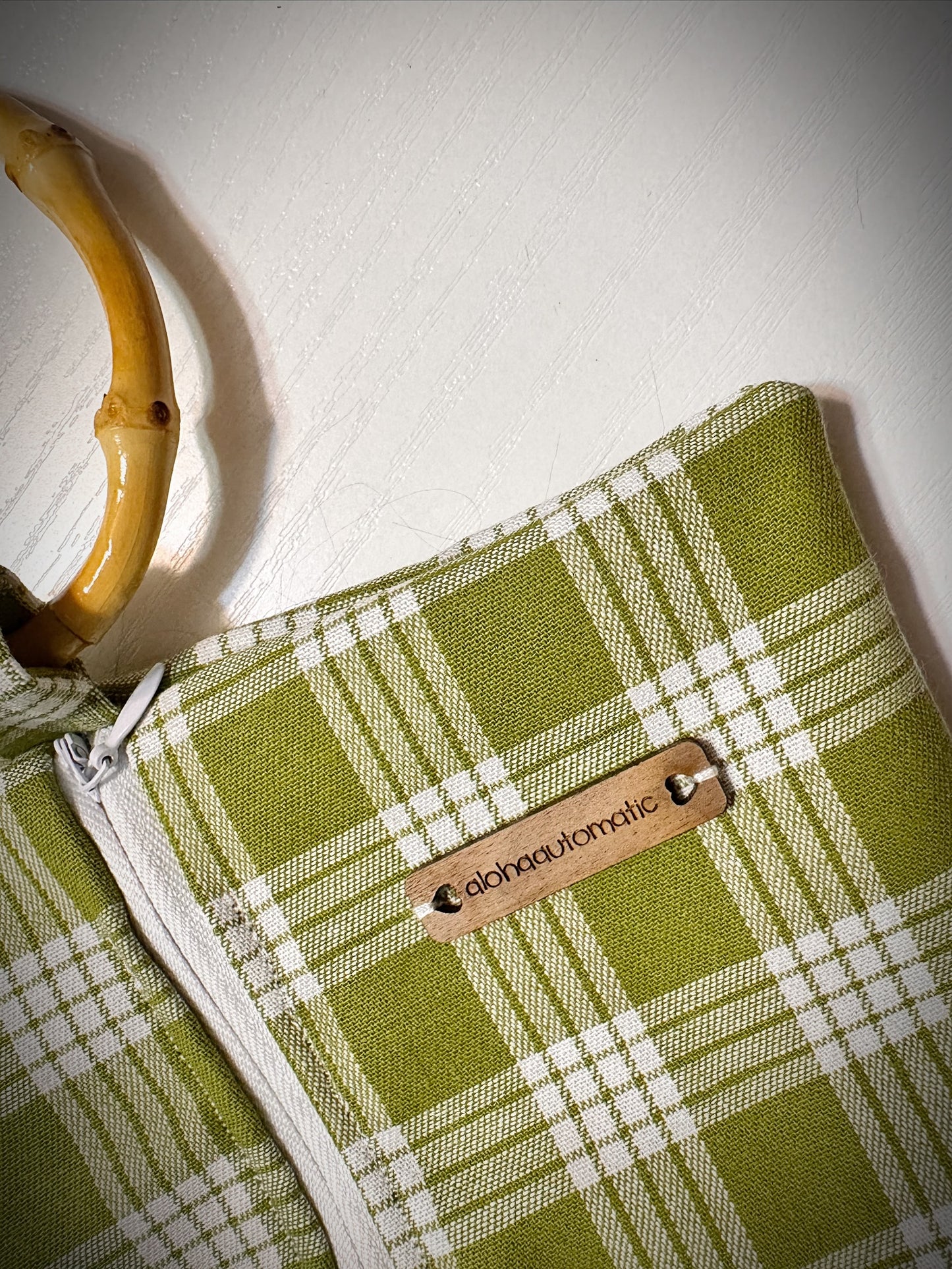 Sage Palaka triangle clutch