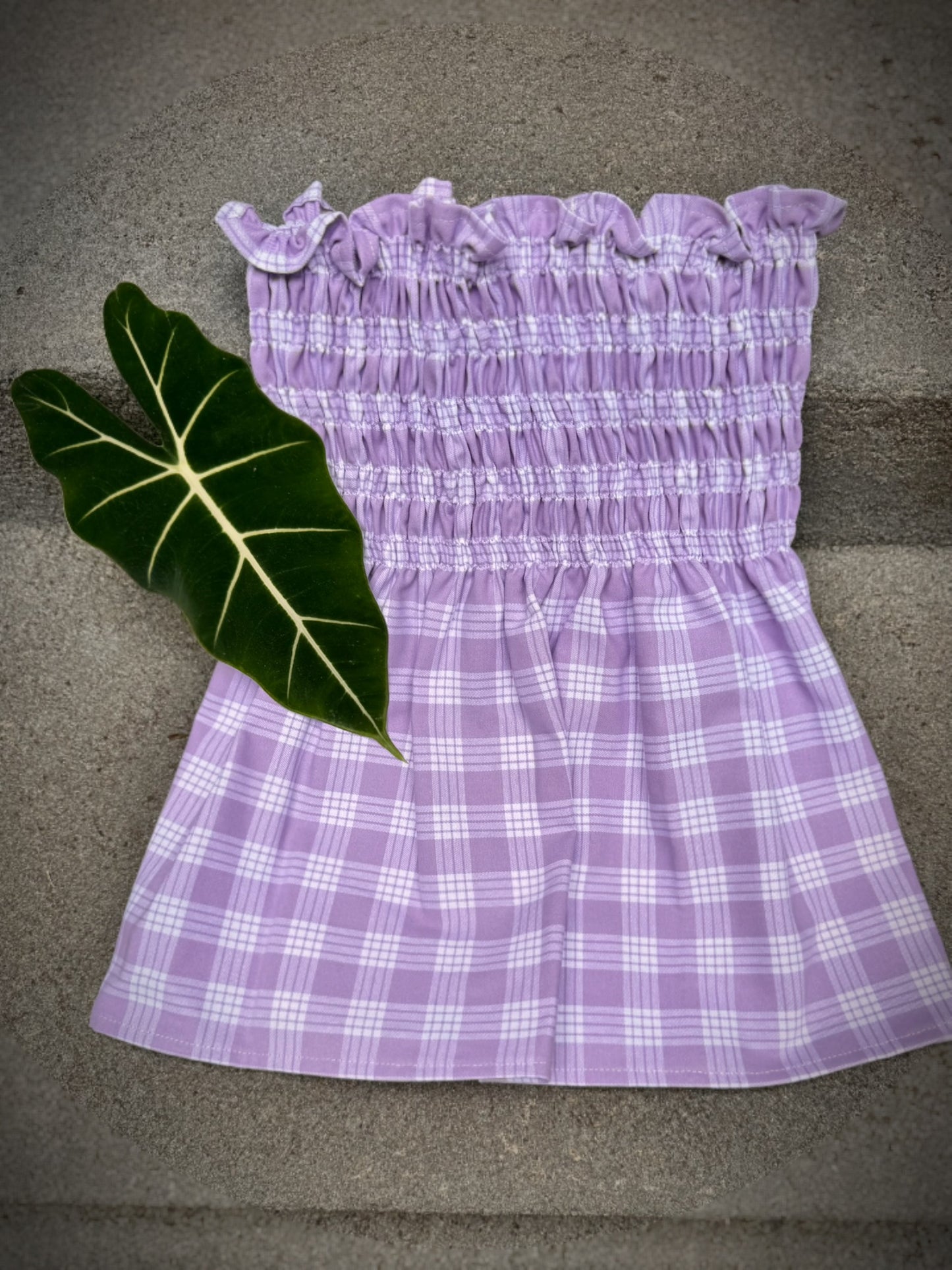 Lavender Palaka babydoll top