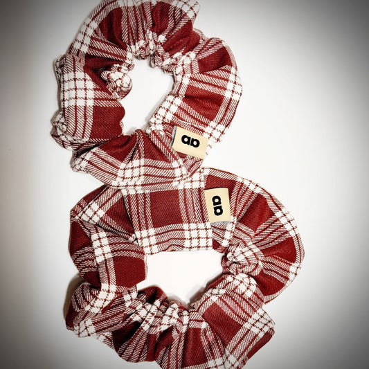 Brown Palaka scrunchie