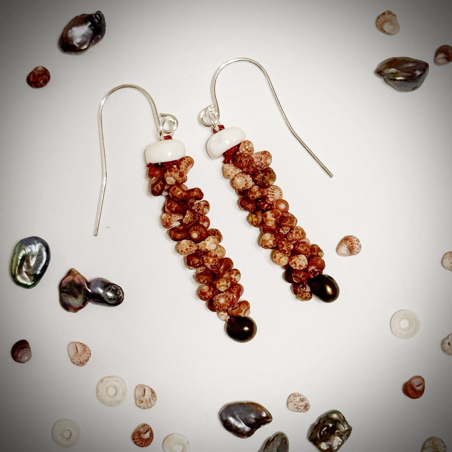 Kahelelani micro small multiple shell dangling earring