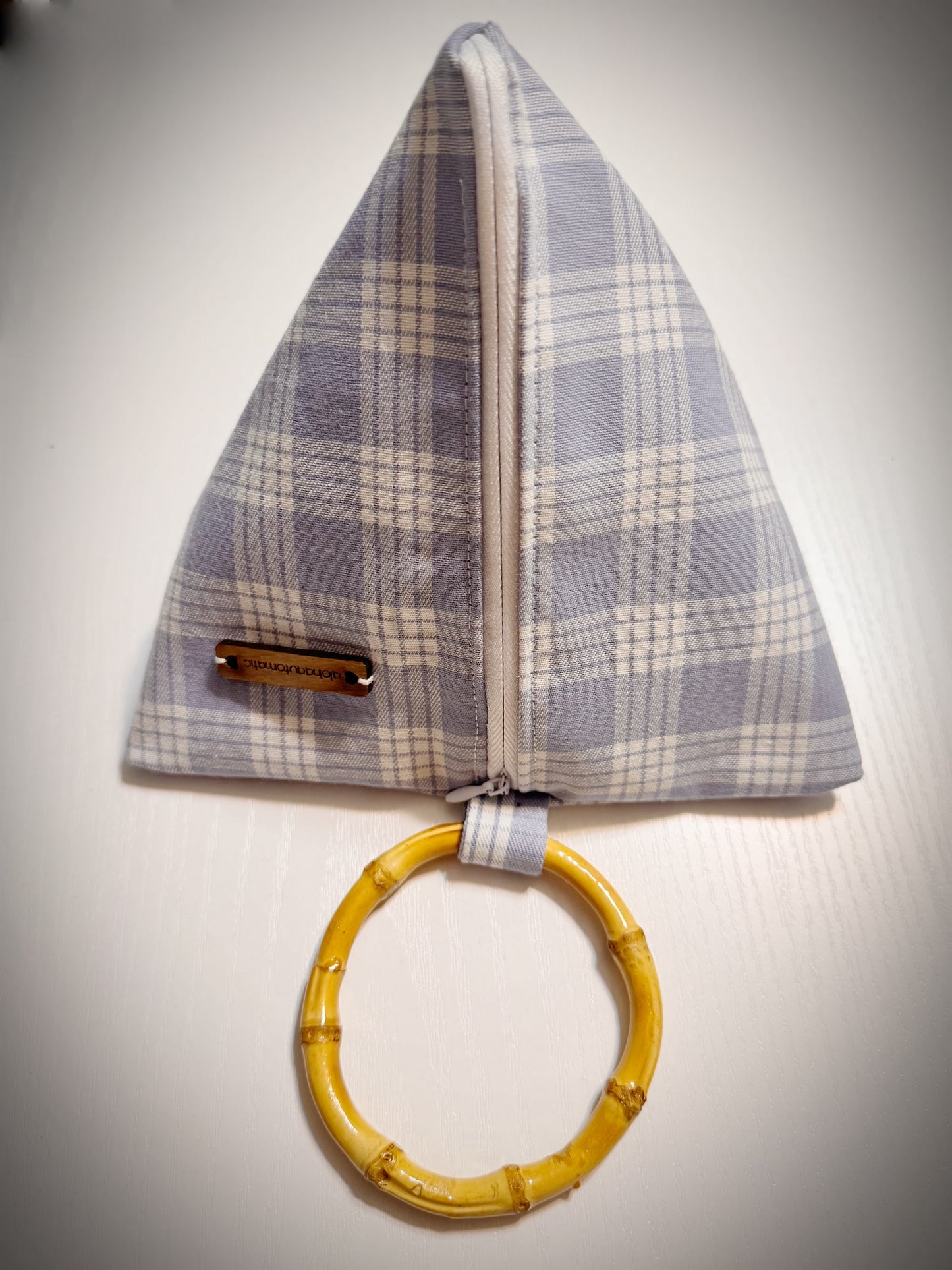 Lilac Palaka triangle clutch