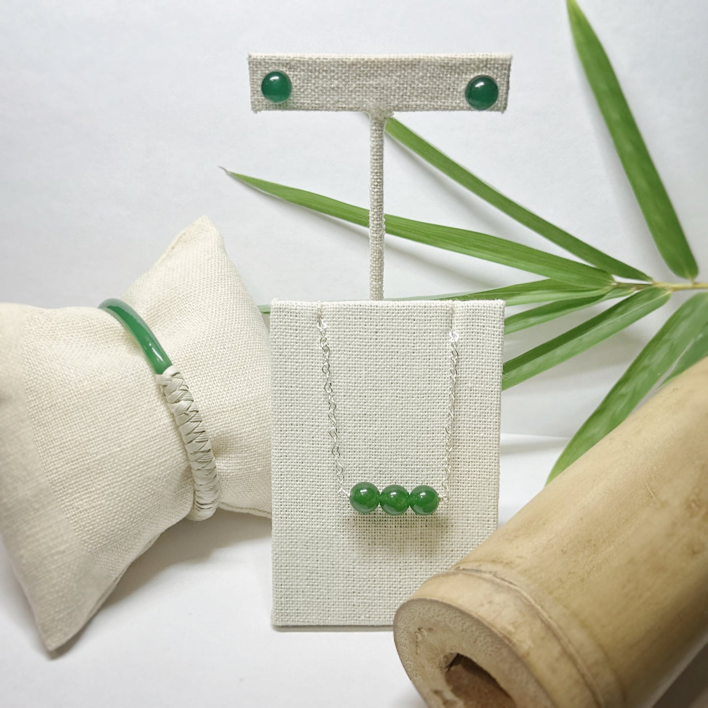 Jade love lauhala set