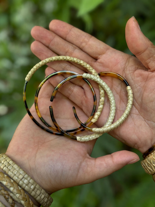 Lauhala tortoise special mix bangles