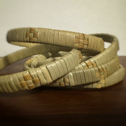 Lauhala pua woven bracelet -light