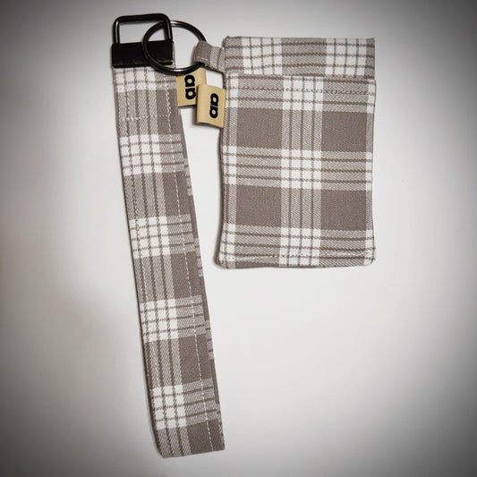 Gray Palaka key fob and pocket pouch