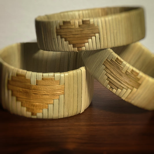 Lauhala nui love woven bracelet -light