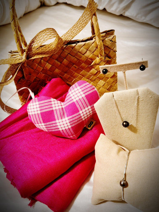 Pink Palaka sterling silver Tahitian pearl gift set