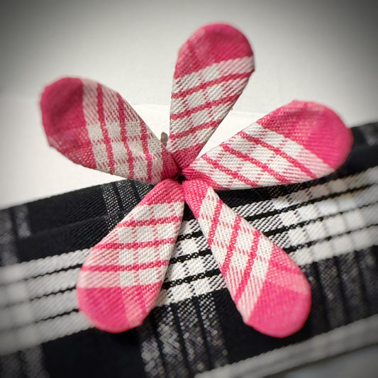 Pink Palaka hair pua pick