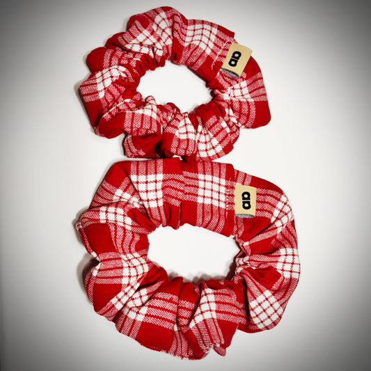 Red Palaka scrunchie