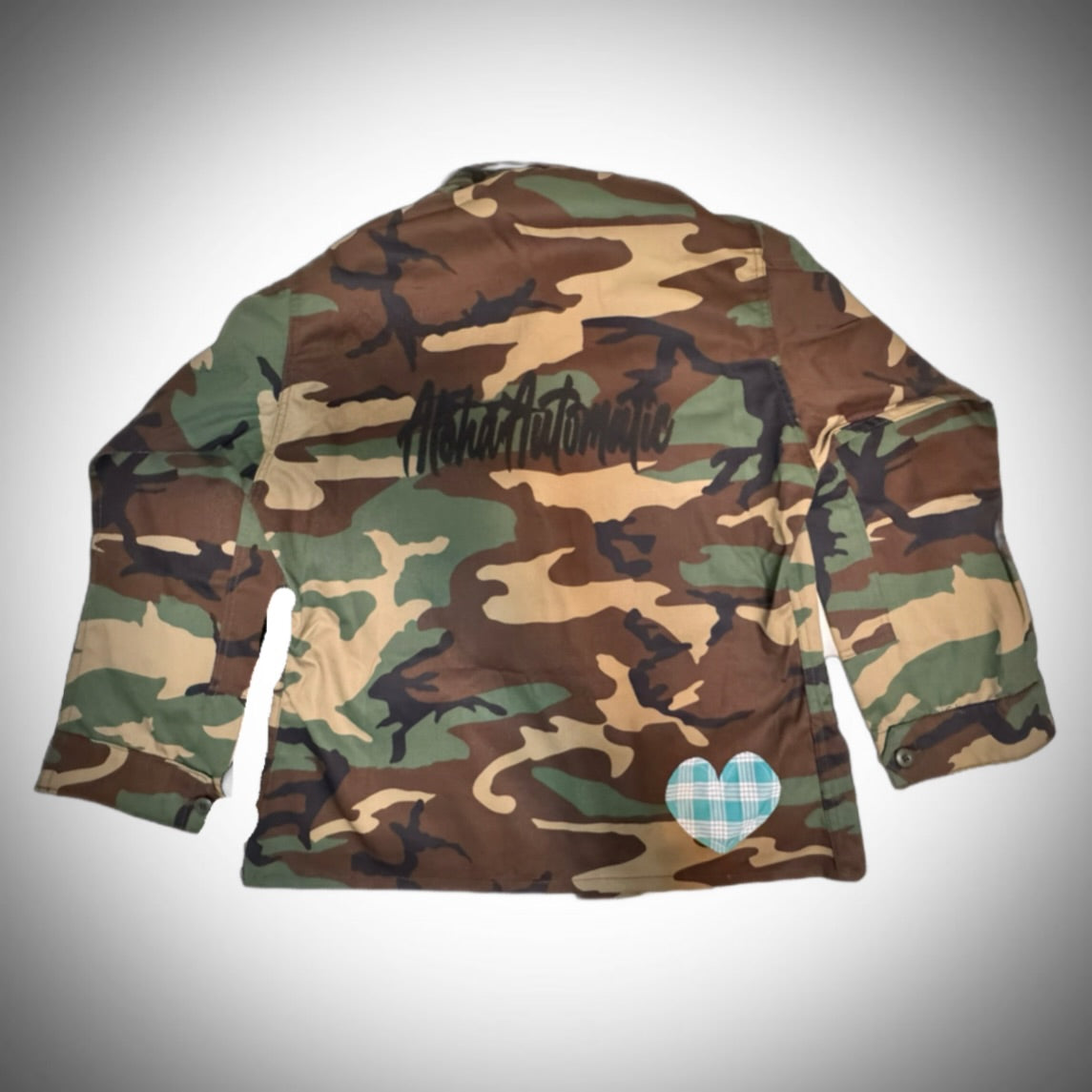 Vintage camouflage army jacket with local flare