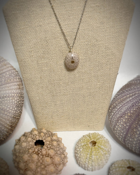 Light purple urchin (wana) necklace