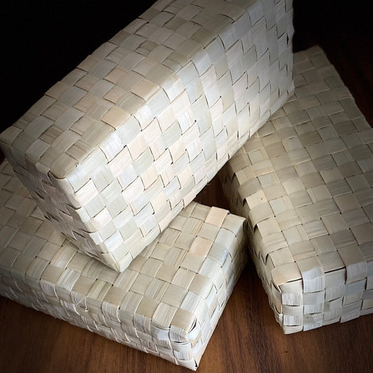 Lauhala woven door stoppah