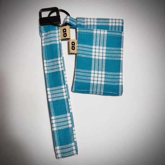 Teal Palaka key fob and pocket pouch