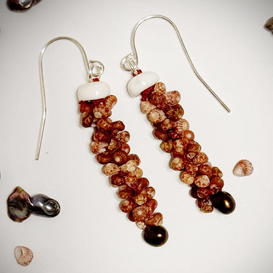 Kahelelani micro small multiple shell dangling earring