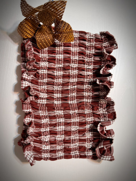 Brown Palaka tube top “boob tube”