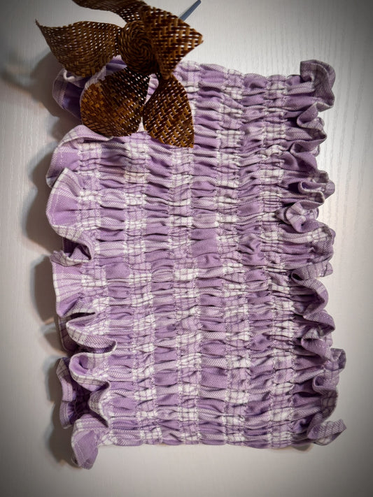 Lavender Palaka tube top “boob tube”