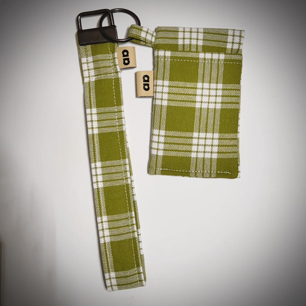 Sage Palaka key fob and pocket pouch