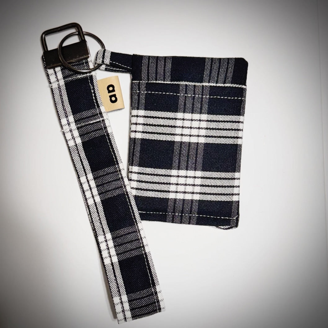 Black Palaka key fob and pocket pouch