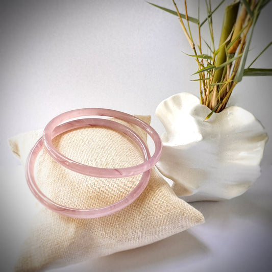 Jade dainty bangle -mauve