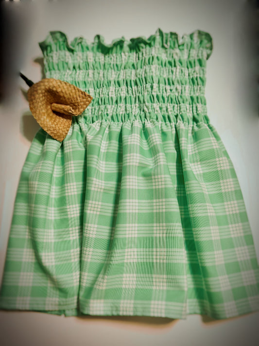 Mint Palaka babydoll top