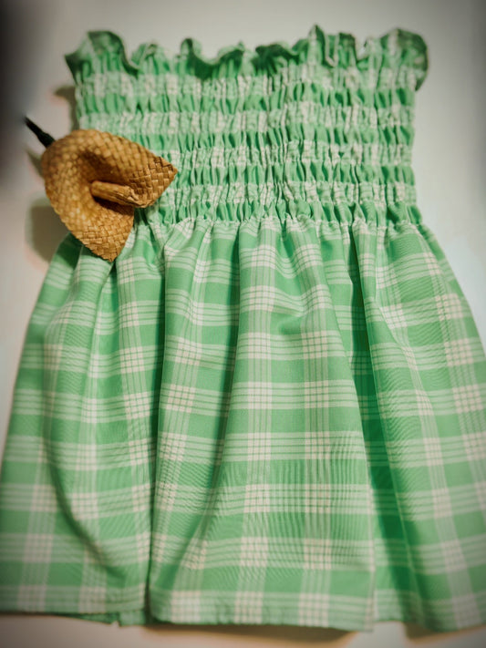 Mint Palaka babydoll top