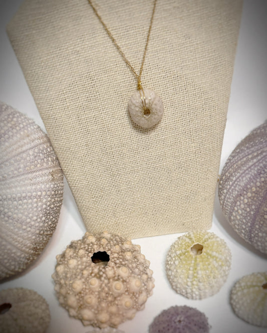 Light purple urchin (wana) necklace