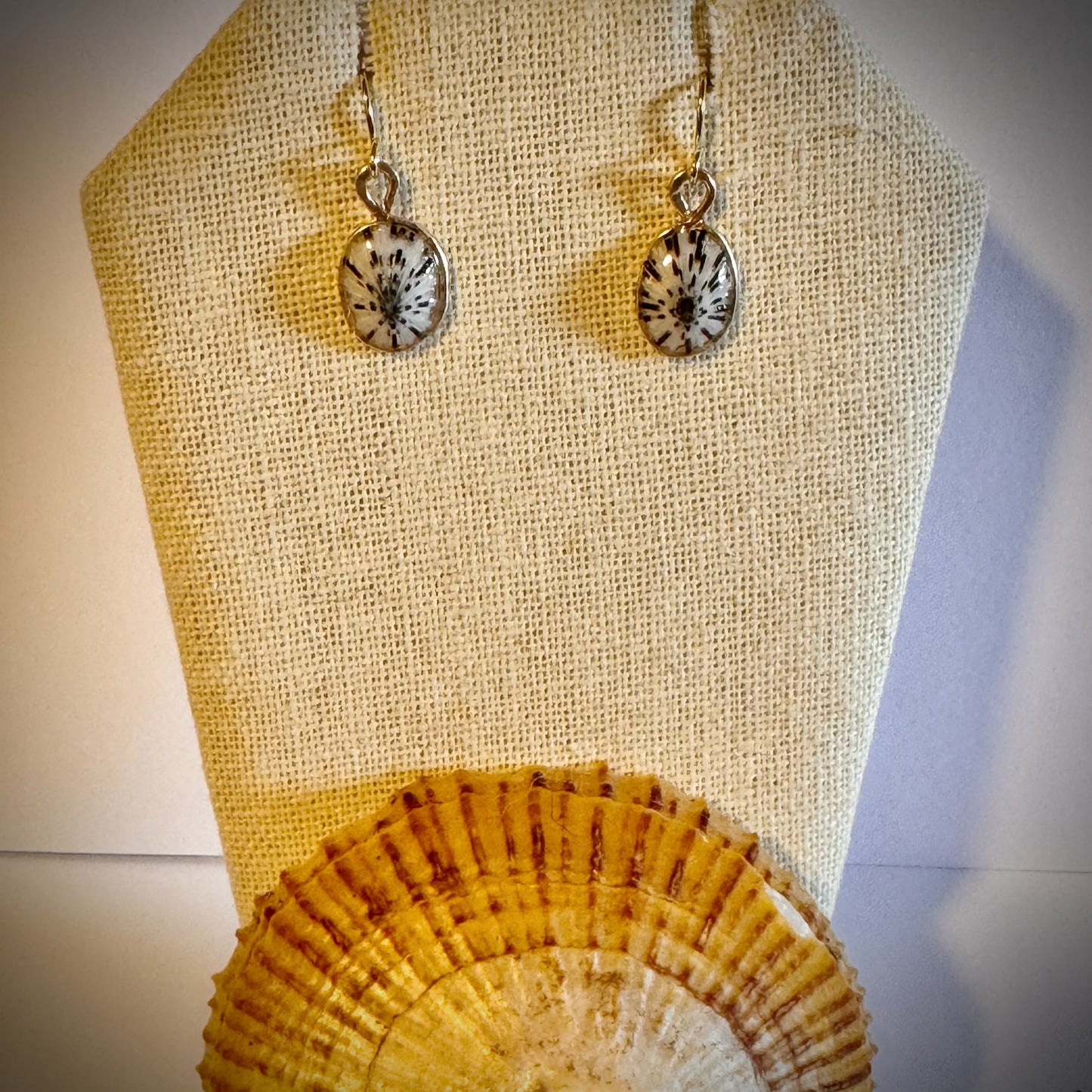 ‘Opihi shell gold earrings