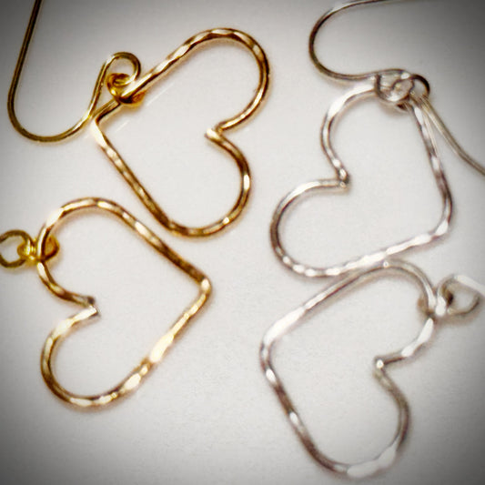 Silver pu’uwai hammered earrings