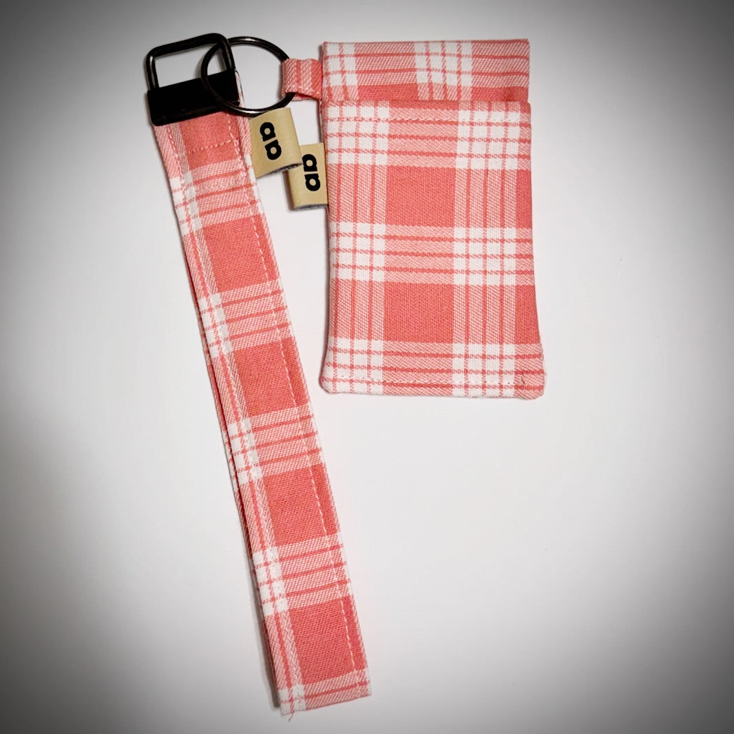 Coral Palaka key fob and pocket pouch