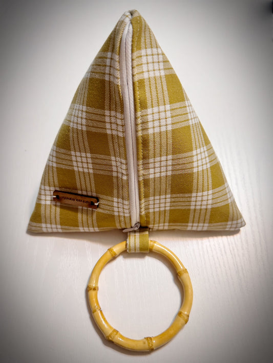 Olive Palaka triangle clutch