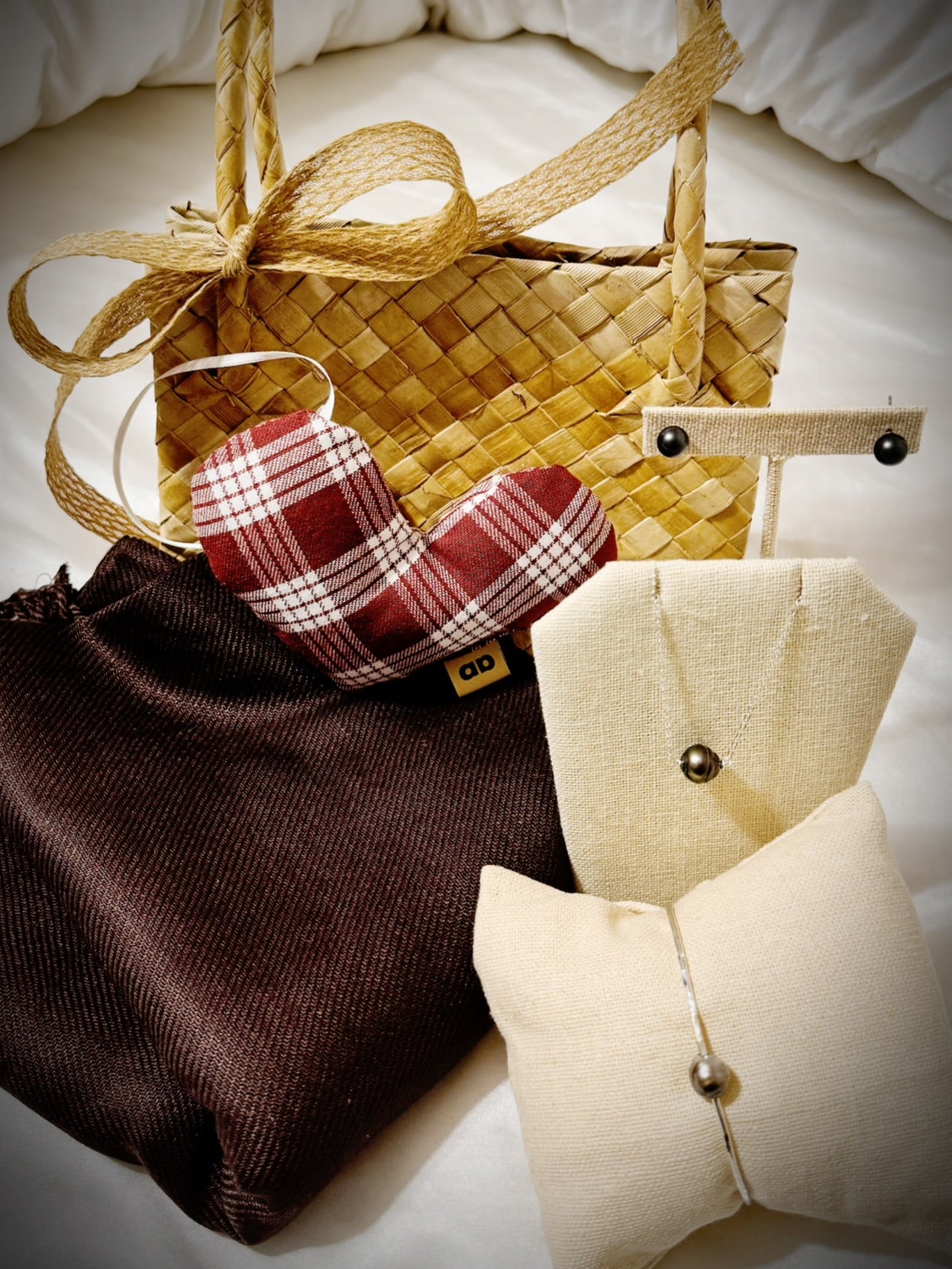 Brown Palaka sterling silver Tahitian pearl gift set