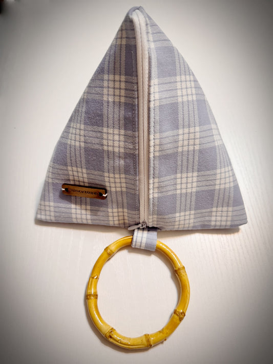 Lilac Palaka triangle clutch